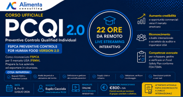 Corso PCQI Online Ufficiale FSPCA Preventive Controls for Human Food Version 2.0